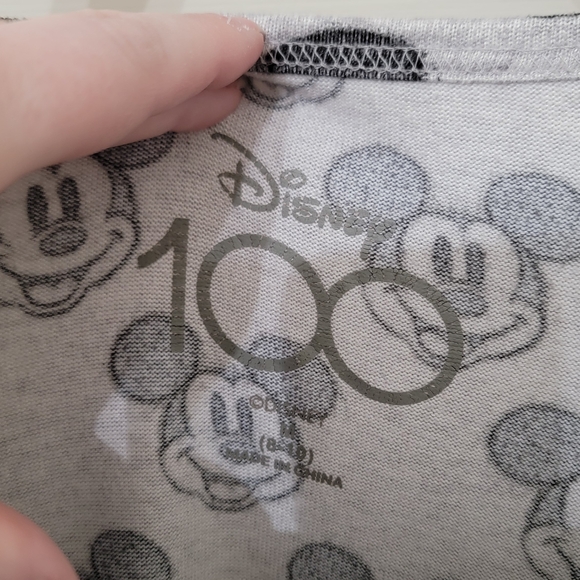 Disney 100 Size M(8-10) Mickey Mouse All Over Print Soft Pajama Top - Picture 5 of 9